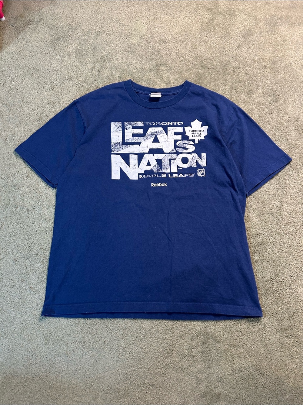 Vintage Y2K Toronto Maple leafs T Shirt Reebok Size XL NHL Hockey